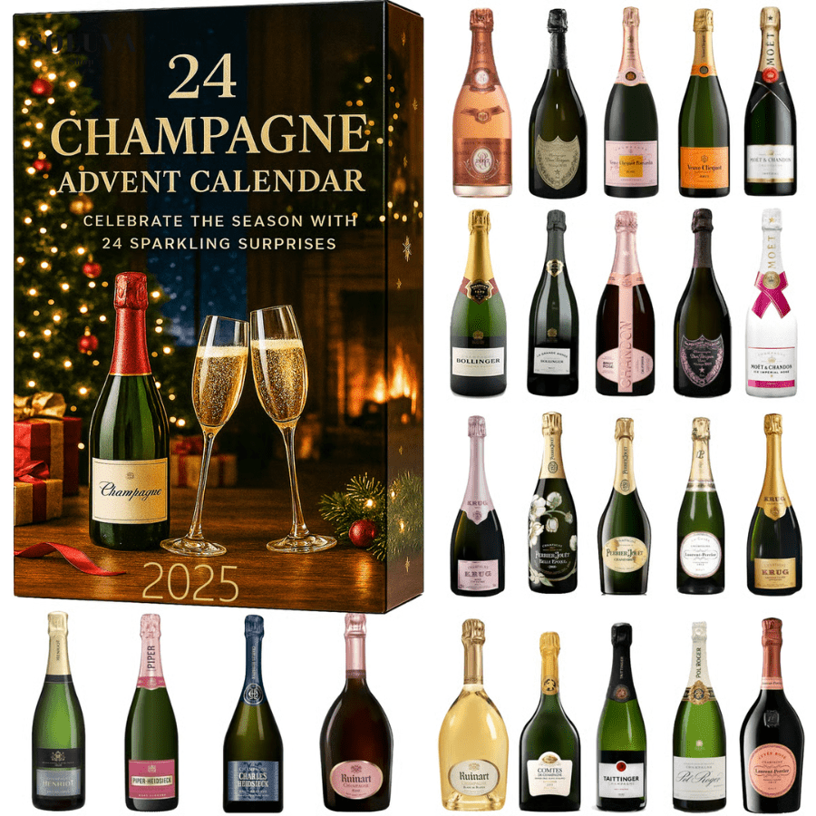 Champagne Countdown Calendar 2025 – 24 Days of Celebration and Delight 🥂🎄 - FairyLightTrees