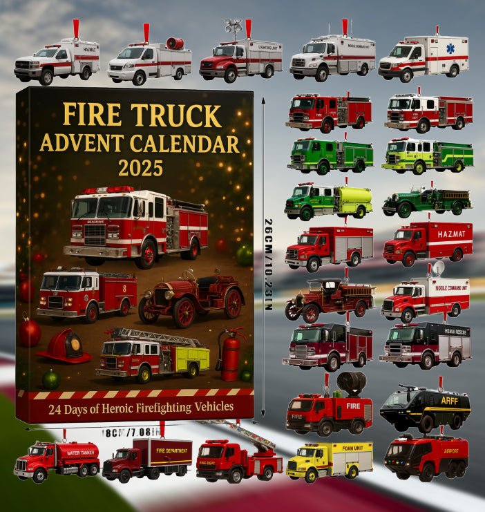 🎄 Fire Truck Advent Calendar 2025 - FairyLightTrees