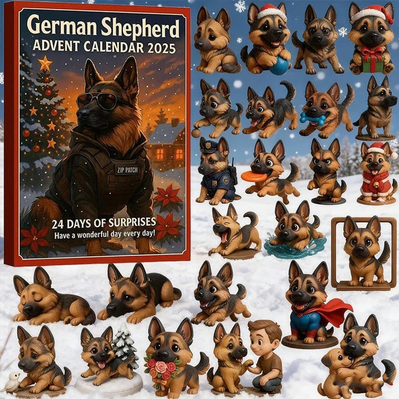 🎄🐾 German Shepherd Advent Calendar 2025 ✅ 🎁 - FairyLightTrees