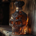 Skull King Whiskey Decanter – Gothic Glass Bottle for Liquor, Bourbon & Bar Decor - FairyLightTrees