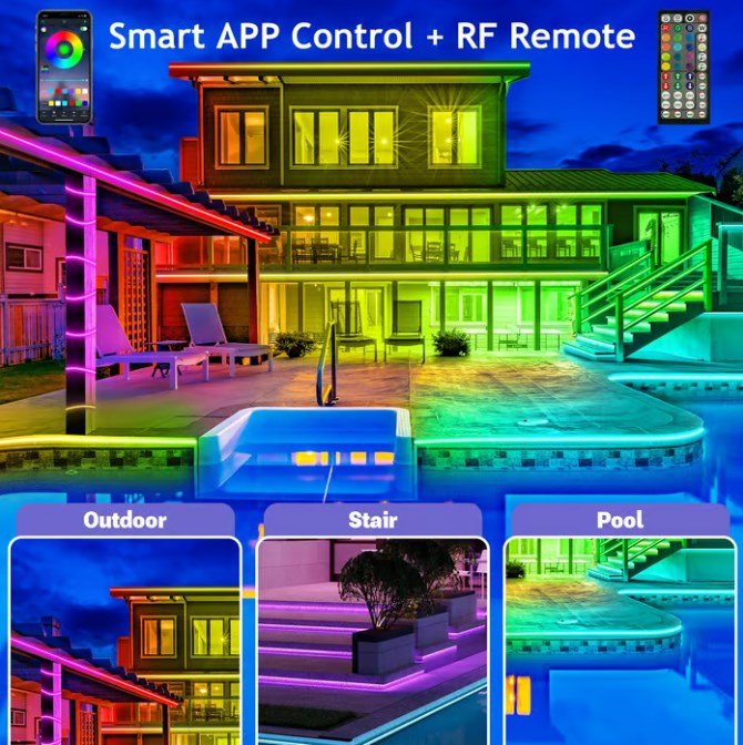 🌈 Smart, Rainbow, Steady LED Outdoor Lighting - FairyLightTrees