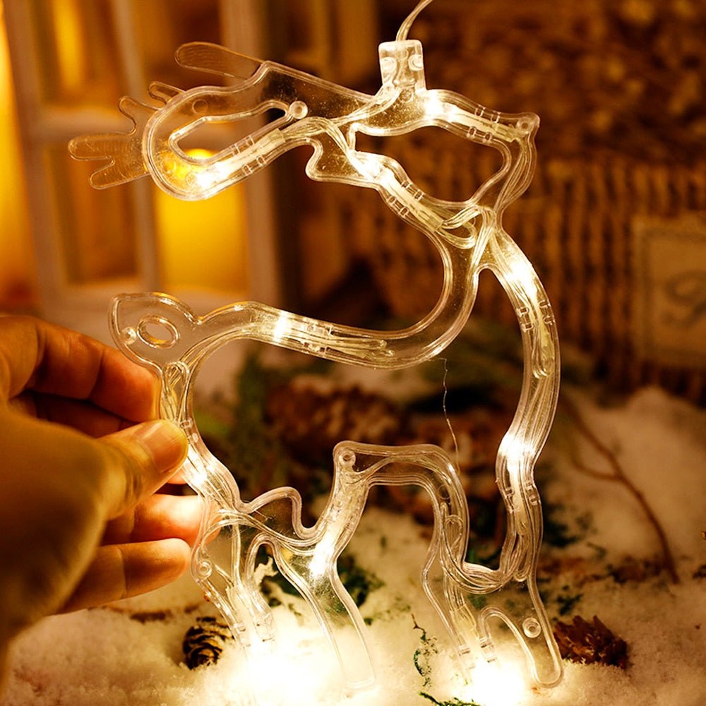 Elk Bell Santa Xmas Lights - FairyLightTrees