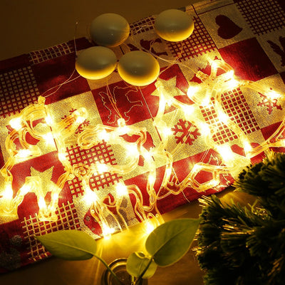 Elk Bell Santa Xmas Lights - FairyLightTrees