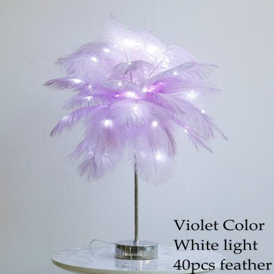 FEATHER PALM TREE LAMP - FairyLightTrees