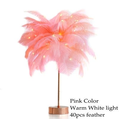 FEATHER PALM TREE LAMP - FairyLightTrees