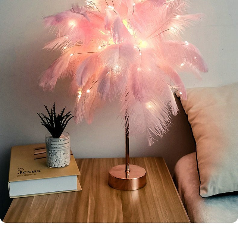 FEATHER PALM TREE LAMP - FairyLightTrees