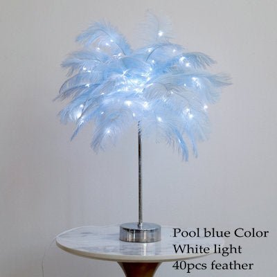 FEATHER PALM TREE LAMP - FairyLightTrees