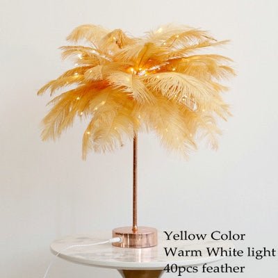 FEATHER PALM TREE LAMP - FairyLightTrees