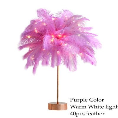 FEATHER PALM TREE LAMP - FairyLightTrees