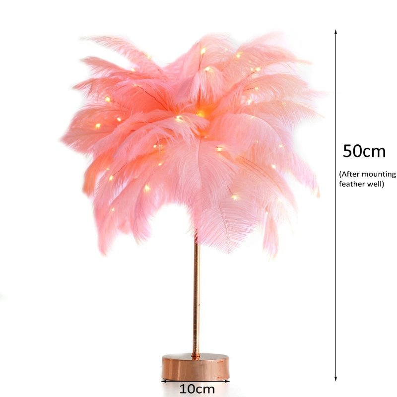 FEATHER PALM TREE LAMP - FairyLightTrees